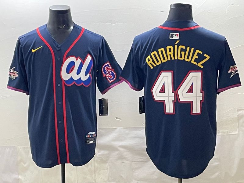 Men 2025 Seattle Mariners #44 Rodriguez dark Blue All star Nike MLB Jersey style 09